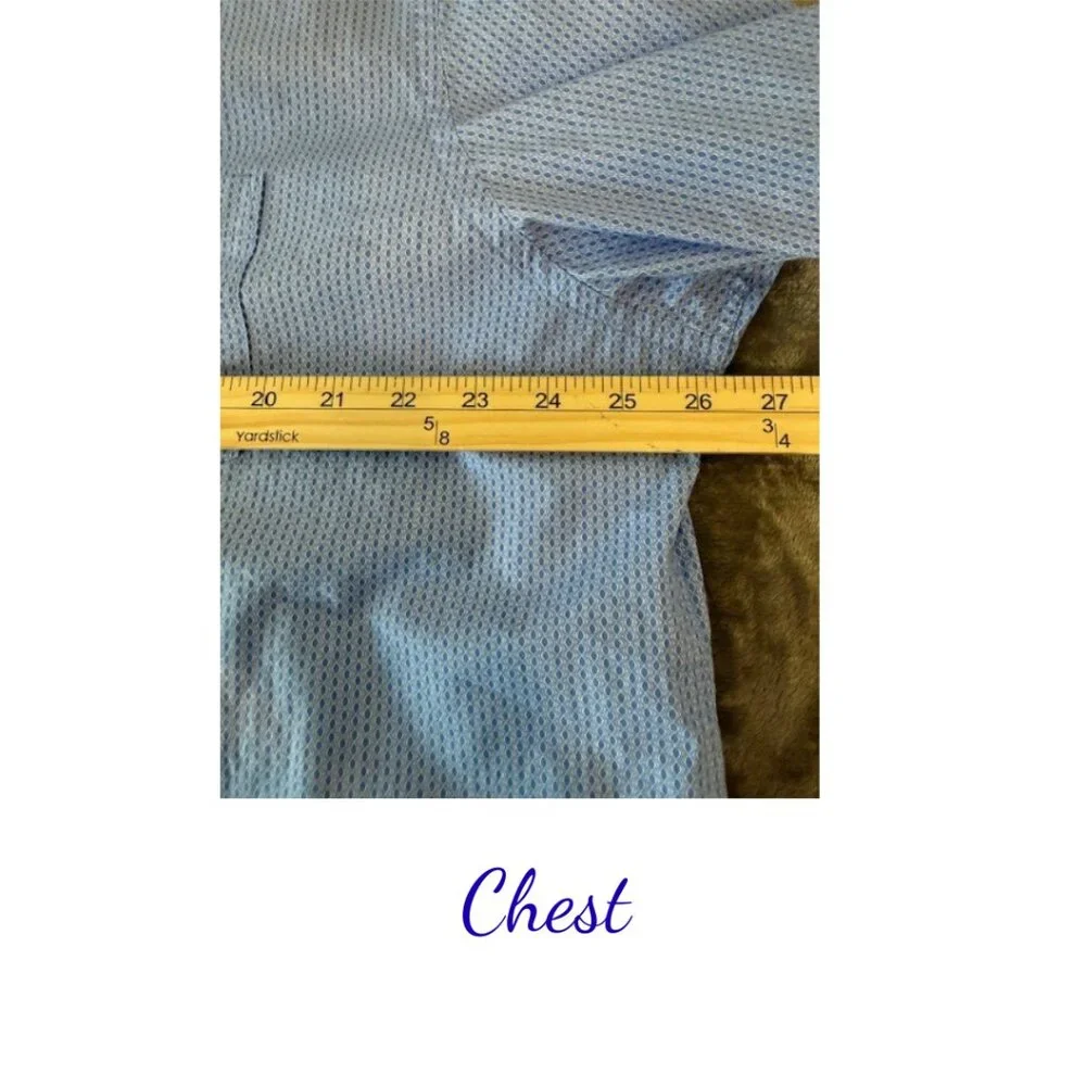 Johnston & Murphy Men's Button-Up Shirt Blue XXL Classic Fit - Picture 7 of 8